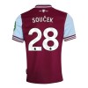 Original Fußballtrikot West Ham United Soucek 28 Heimtrikot 2024-25 Für Herren